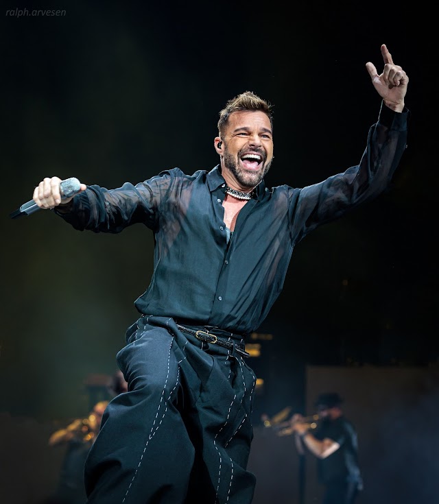 Ricky Martin performing at the Moody Center in Austin, Texas