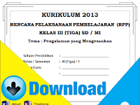 Download RPP Kurikulum 2013 SD Kelas 3 Tema Pengalaman Yang Mengesankan Semester 1