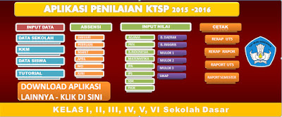 APLIKASI PENILAIAN KTSP SD 2015-2016 TERBARU - UNTUK SEMUA KELAS DAN MATA PELAJARAN