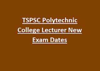 TSPSC Polytechnic College Lecturer New Exam Dates