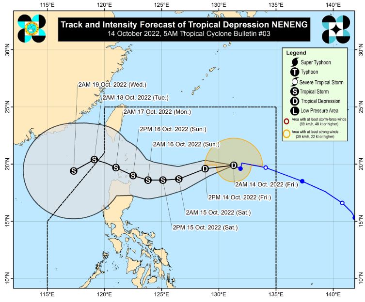 'Bagyong Neneng' PAGASA weather update October 14, 2022