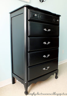 Painted black dresser