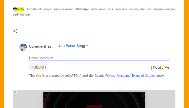 Bagaimana Add Link Komen di Blogger