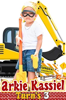 This Construction Birthday Standee is a great way to make a bright and colorful decoration for a construction birthday party.