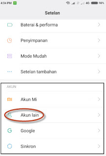 hapus akun google di xiaomi miui 8