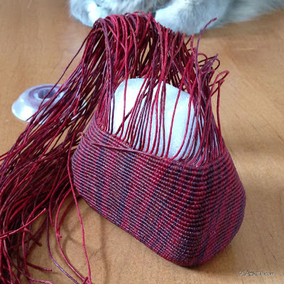 knotted waxed linen basket