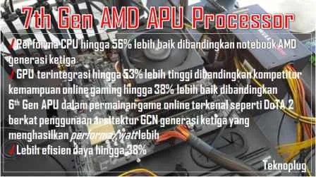 laptop amd dual processor asus x555bp dengan windows 10