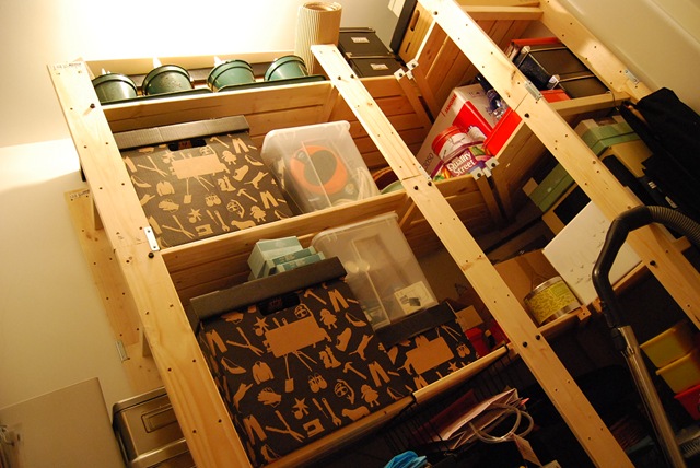 Store cupboard shelving