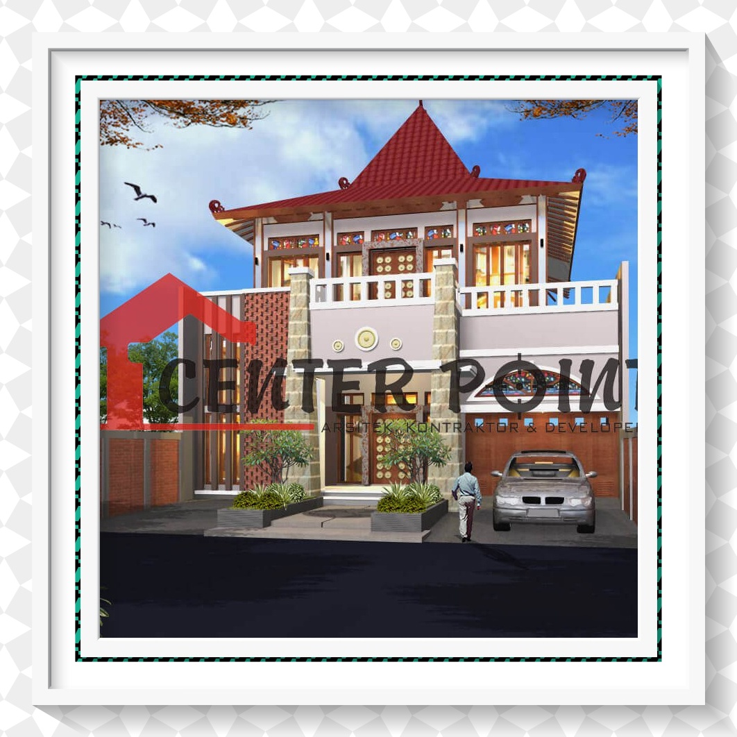 Jasa Arsitek Di Madiun Rumah Jawa Etnik Modern Kaca Patri 2 Lantai