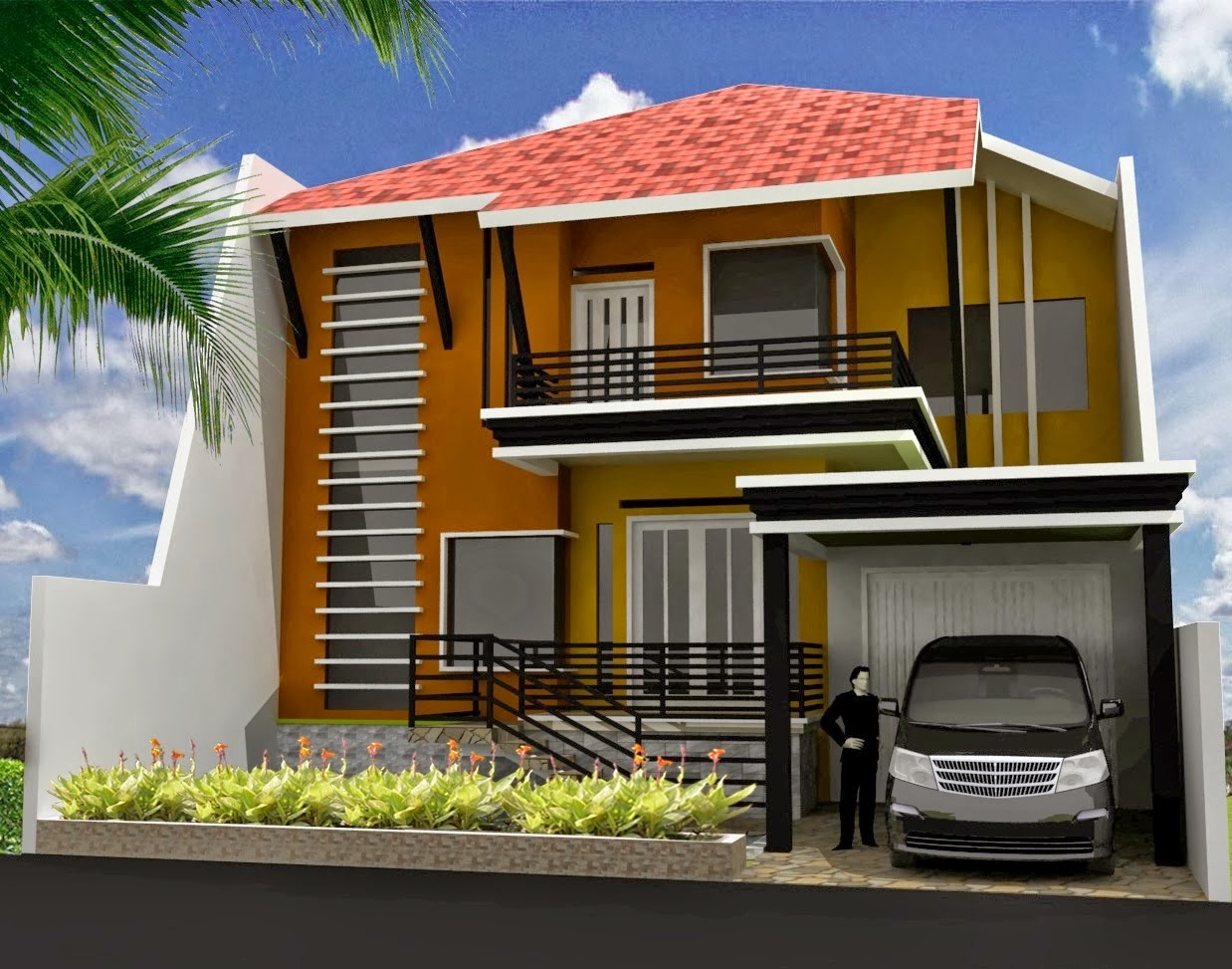 Desain Teras Rumah Minimalis Elegan  Wallpaper Dinding