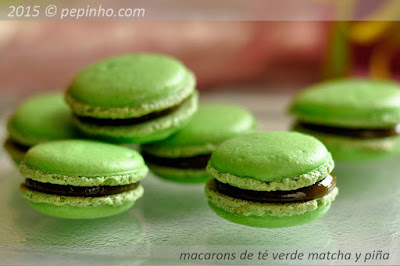 Macarons de té verde (y piña)