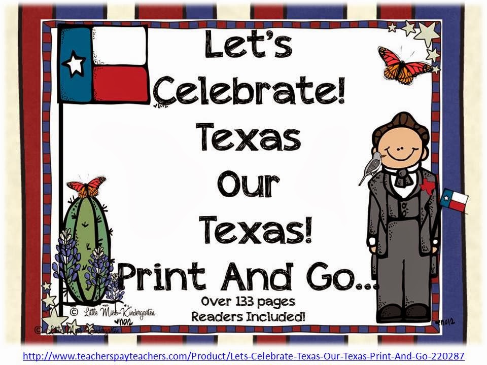 http://www.teacherspayteachers.com/Product/Lets-Celebrate-Texas-Our-Texas-Print-And-Go-220287