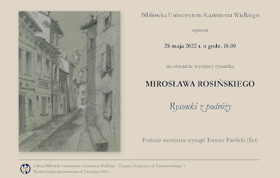 zaproszenie na wystawę Mirosława Rosińskiego