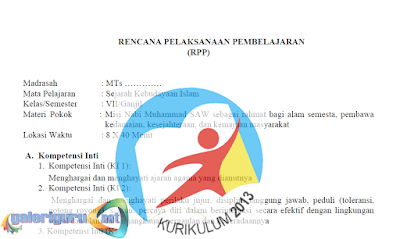 Administrasi Pembelajaran Kurikulum 2013 sejarah kebudayaan islam kelas 7,8 dan 9 tahun 2016