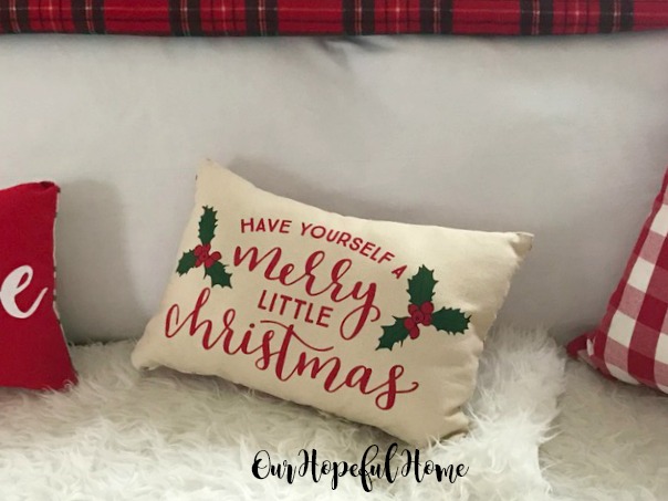 Have Yourself A Merry Little Christmas pillow, Target placemat