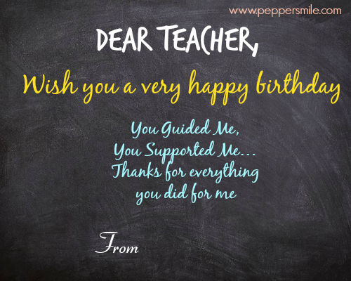 Happy Birthday wishes,Quotes and Messages For Teacher - Happy Birthday