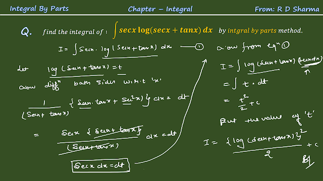 Integrate ഽsecxlog(secx+tanx) by substitution method - Calculus
