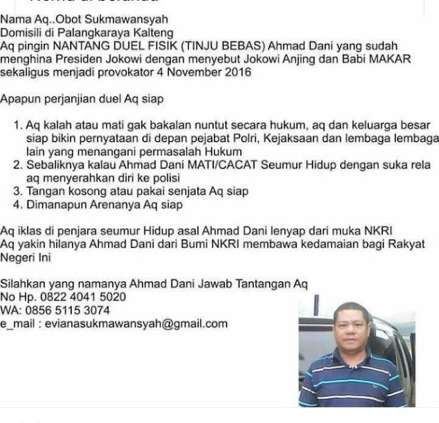 Serem ! Pria Ini Tantang Ahmad Dhani Adu Jotos Sampai Mati.
