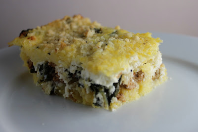 Baked Polenta with Chard and Sausage