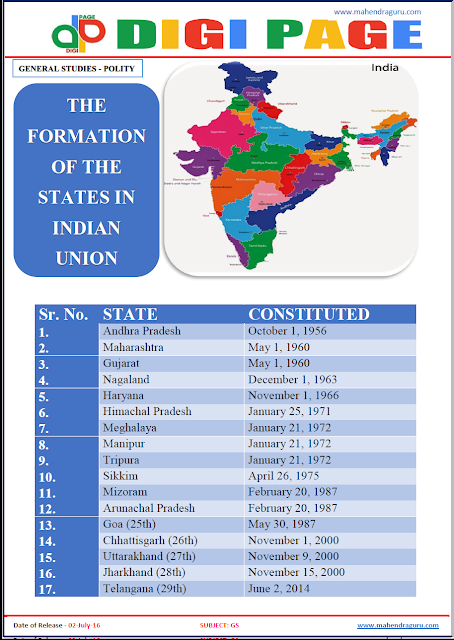 Digi Page- The Formation of The States