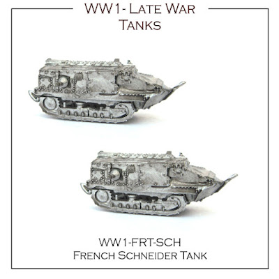 WW1-FR-SCH French Late War Tank - Schneider