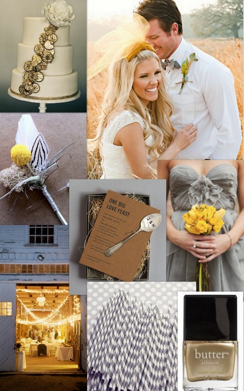 It seriously makes me want to redo my wedding in yellow gold black white