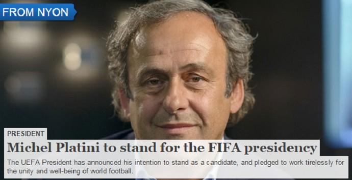 'Entrega e dedicação': Platini anuncia candidatura à presidência da Fifa