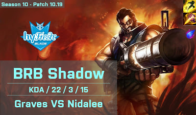 BRB Shadow Graves JG vs Nidalee - KR 10.19