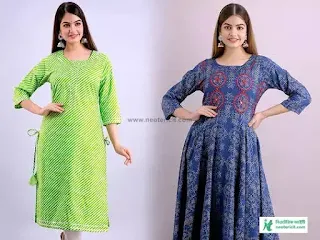 Long Kurti Designs - Girls Kurti Designs 2023 - Kurti Collection Images - Ladies Kurti Designs - stylish kurti design - NeotericIT.com - Image no 21