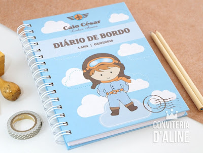 caderno recordações aviador