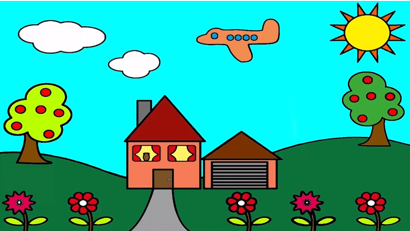 Menggambar dan mewarnai rumah untuk anak SD Sekolah Dasar Menggambar dan mewarnai rumah untuk anak SD Sekolah Dasar