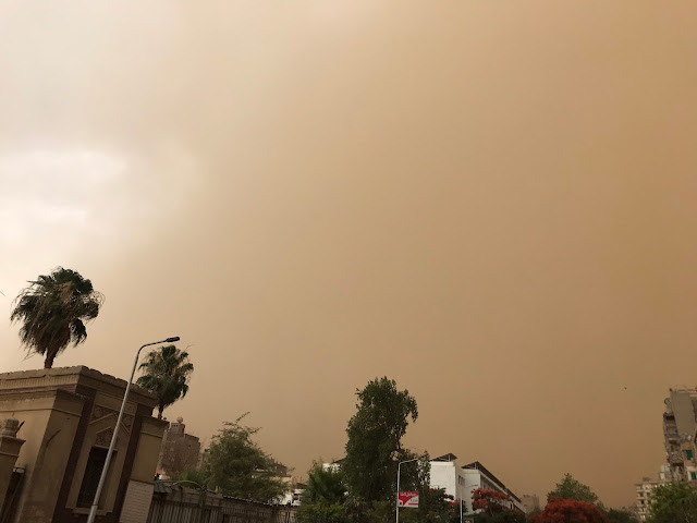 Giza's Khamsin sandstorm