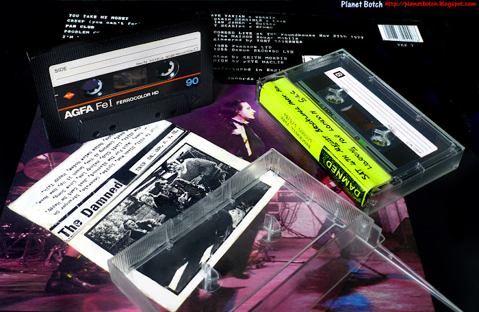 Bootleg audio cassettes with home made and photocopied paper inlays