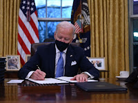 US President Joe Biden signs executive actions on racial equity.