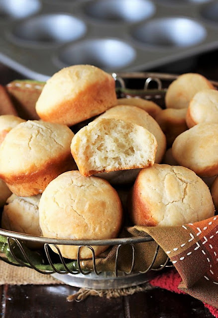 Basket of Overnight Spoon Rolls Image