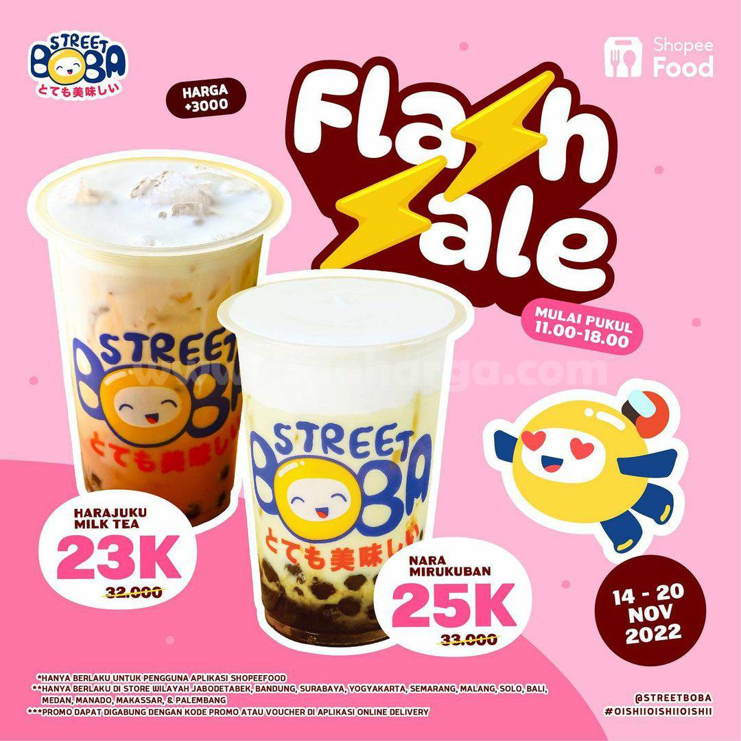 STREET BOBA Promo FLASH SALE Shopeefood