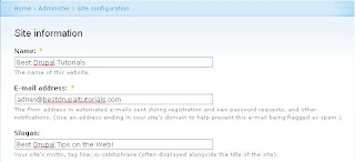 Setting Up Drupal Site Information - Title, Email Address and Slogan