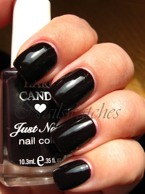 Hard candy rumor mill plum dark creme jelly shiny nail polish nailswatches blackened almost black