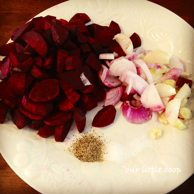 ingredients for making borscht soup