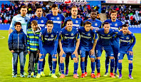 GETAFE C. F. - Getafe, Madrid, España - Temporada 2015-16 - Guaita, Juan Rodríguez, Vergini, Cala, Yoda y Pedro León; Moi Gómez, Sarabia, Damián Suárez, Álvaro y Víctor Rodríguez - GETAFE C. F. 0 ATLÉTICO DE MADRID 1 (Fernando Torres) - 14/02/2016 - Liga de 1ª División, jornada 24 - Getafe, Madrid, España, Coliseum Alfonso Pérez