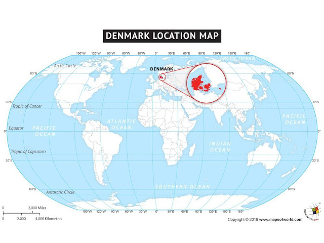 where is denmark on a world map