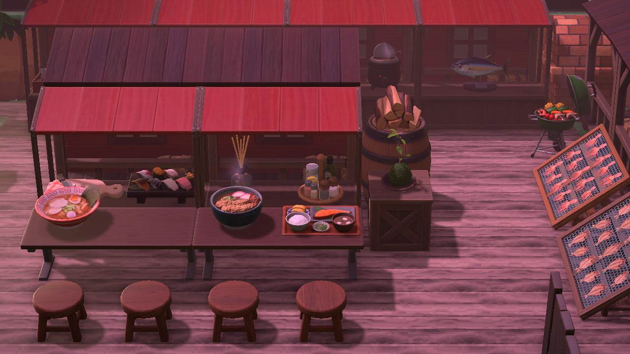 Animal Crossing Island Tour - Japanese Food Stall