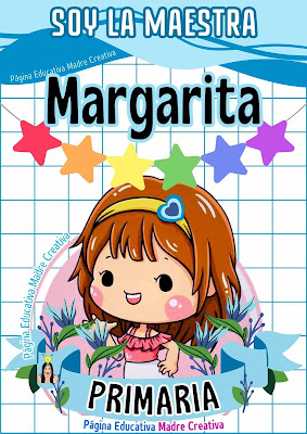 Cartel de Maestra Margarita de nivel Primaria