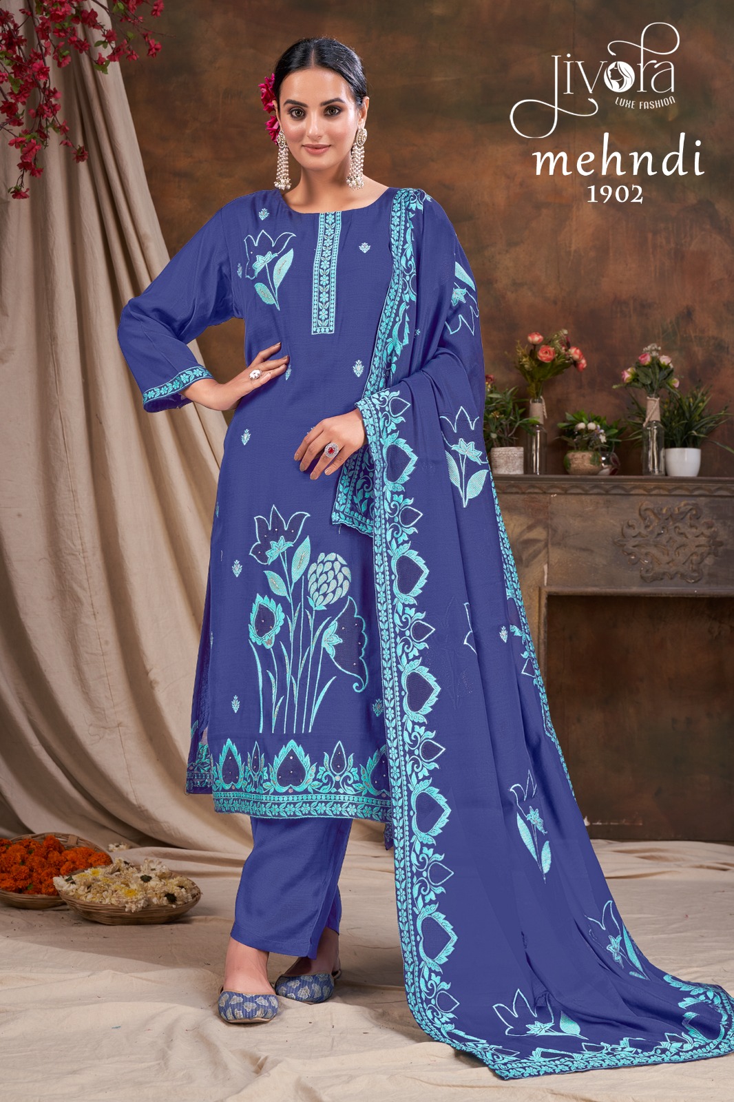 Mehndi Green Color NET Unstitched Pakistani Salwar Kameez Suits –  fashionnaari