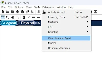 how to clear command prompt in packet tracer
