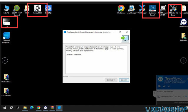 VXDIAG ODIS Error in A Software Component Detected  4