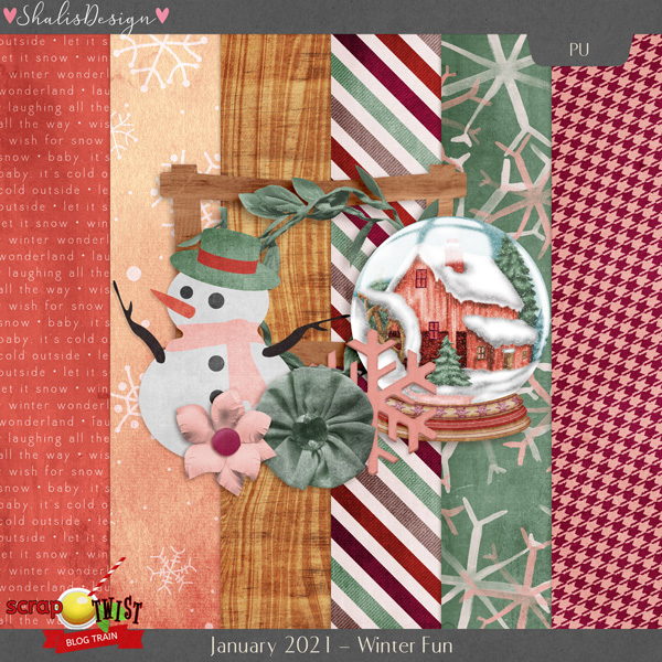 Scrap Twist Blog Train January 2021 - Winter Fun