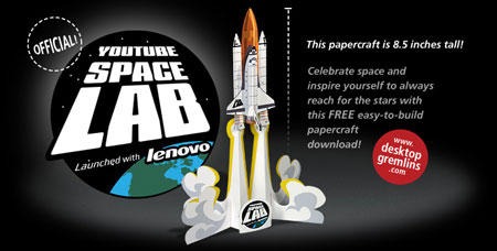 YouTube Space Lab Paper Toy