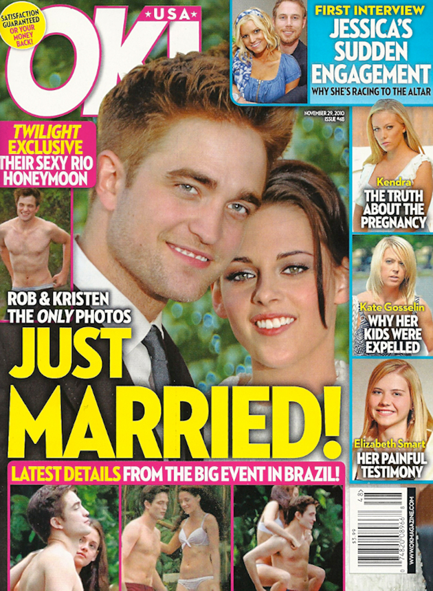 is robert pattinson and kristen stewart married in real life. This is not okay for a