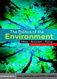 The Politics of the Environment By Neil Carter Book PDF
